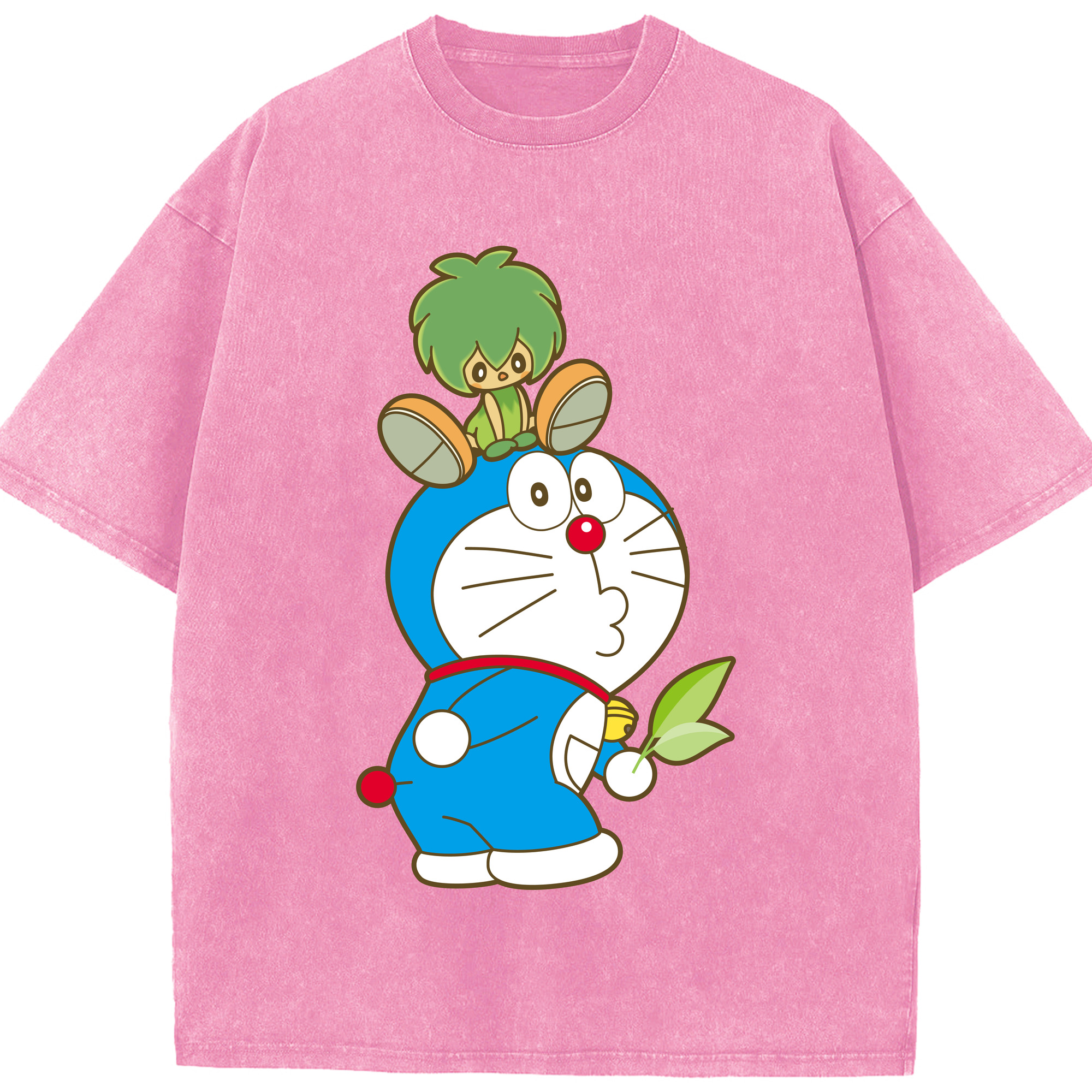 （画像用） ドラえもん Doraemon 綿100% ヴィンテージ風 半袖Tシャツ（フロントプリント）